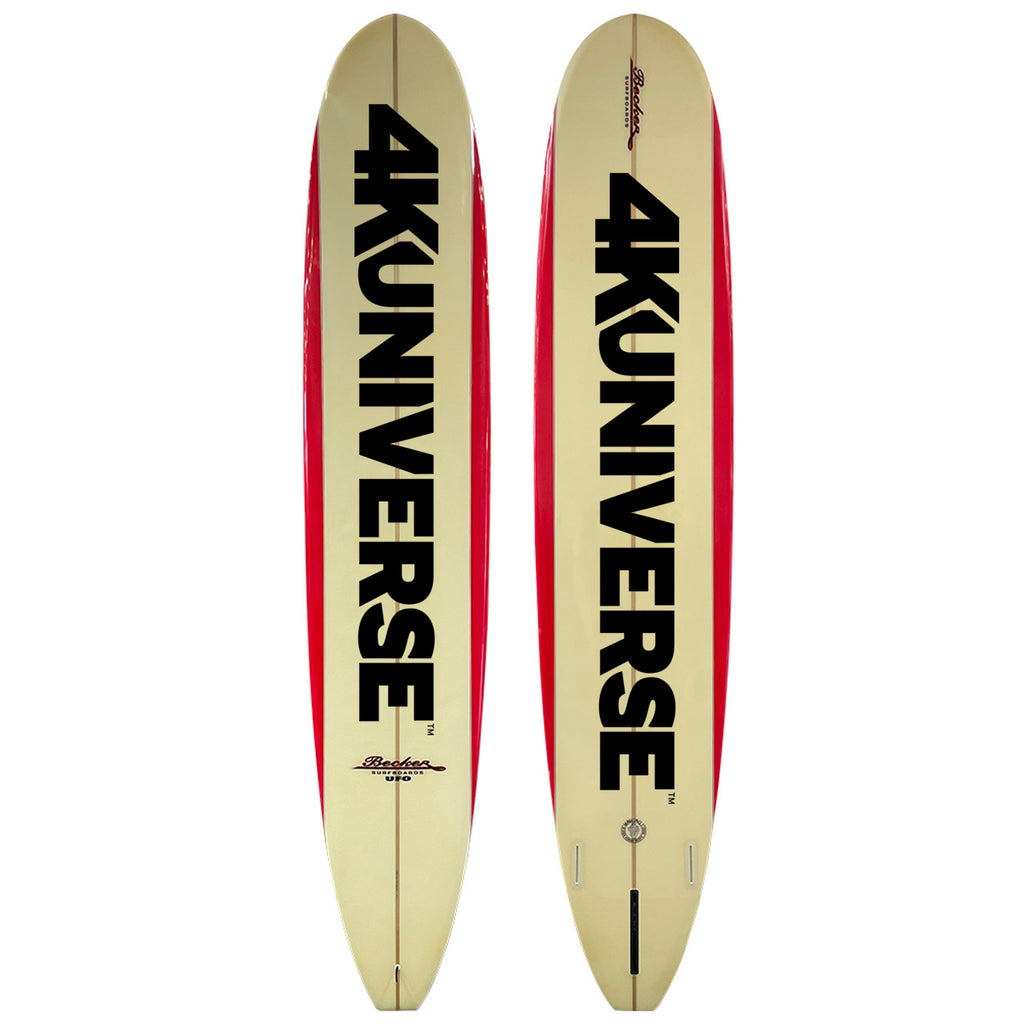 Official 10' 4KUNIVERSE Longboard Surfboard (Black Lettering)