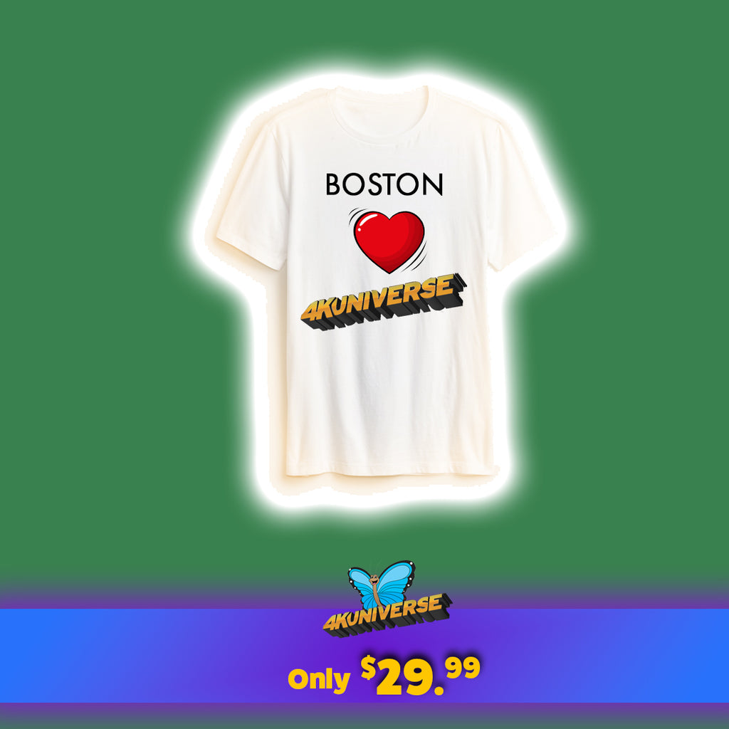 Boston Loves 4KUNIVERSE White T-Shirt