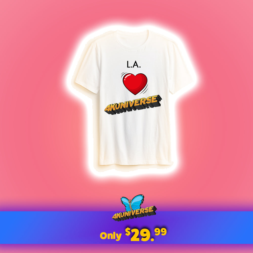 L.A. Loves 4KUNIVERSE White T-Shirt