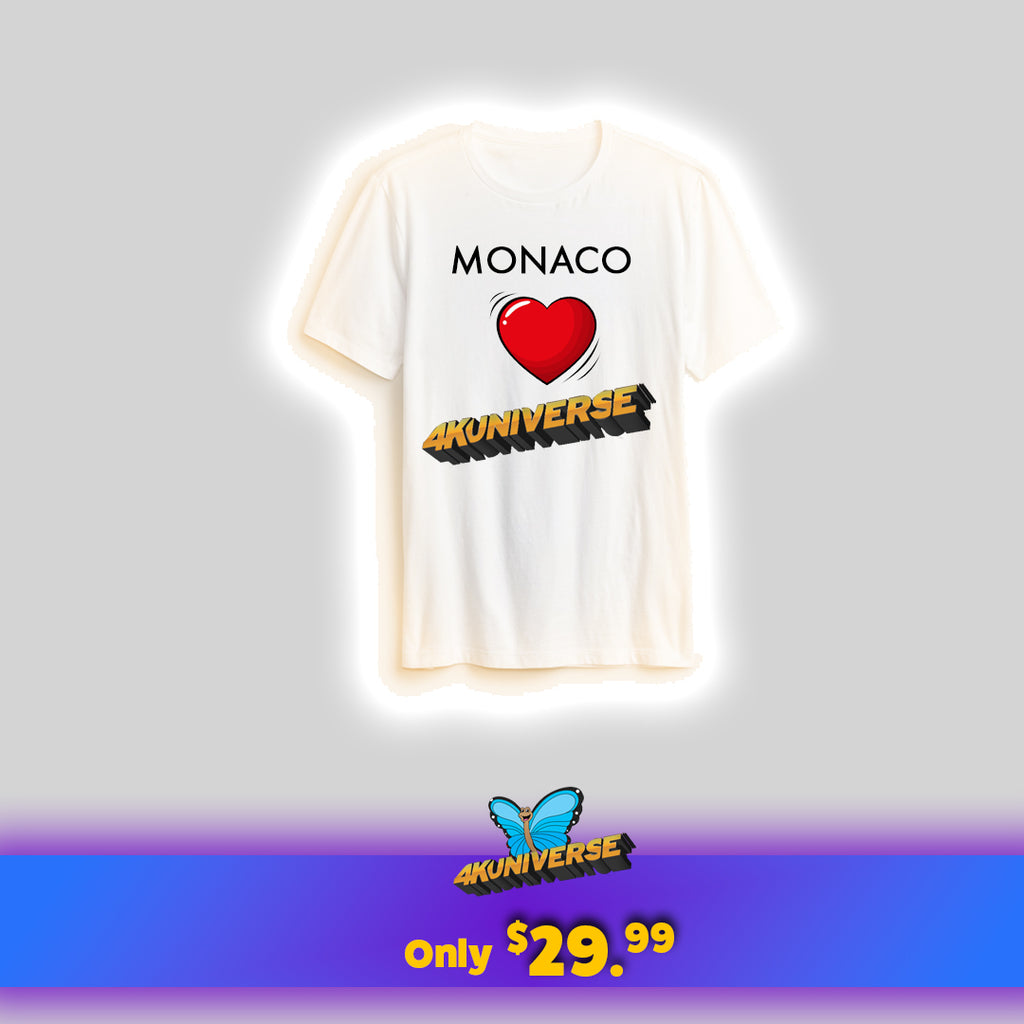 Monaco Loves 4KUNIVERSE White T-Shirt